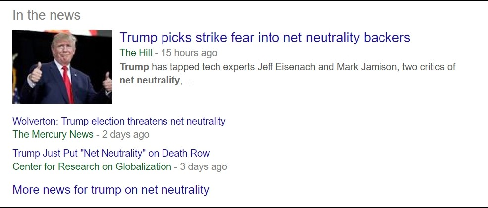 Trump on net neutrality